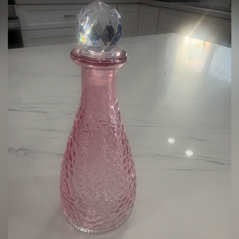 Elegant Pink Glass Bottle